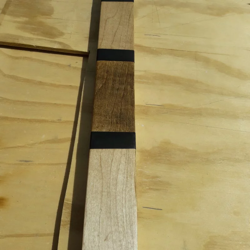 Birch tar oil on wood 180 grit