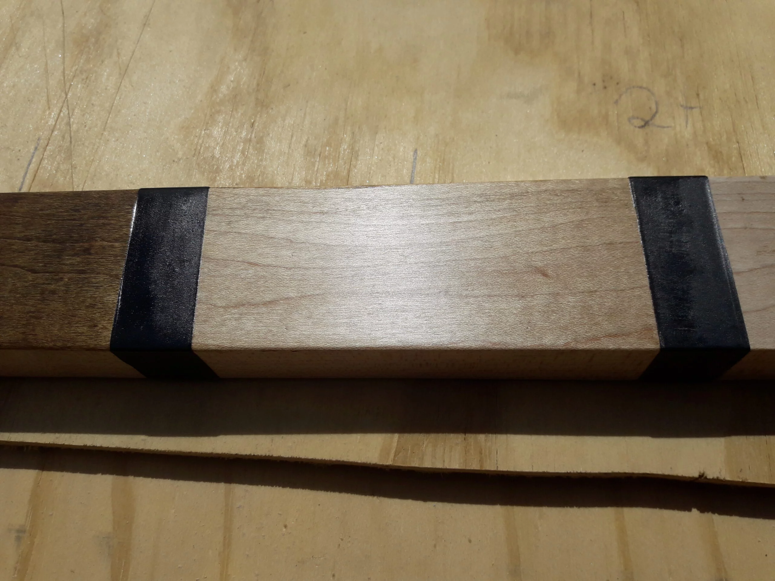 birchees birch tar oil + beeswax on sugar maple sheen