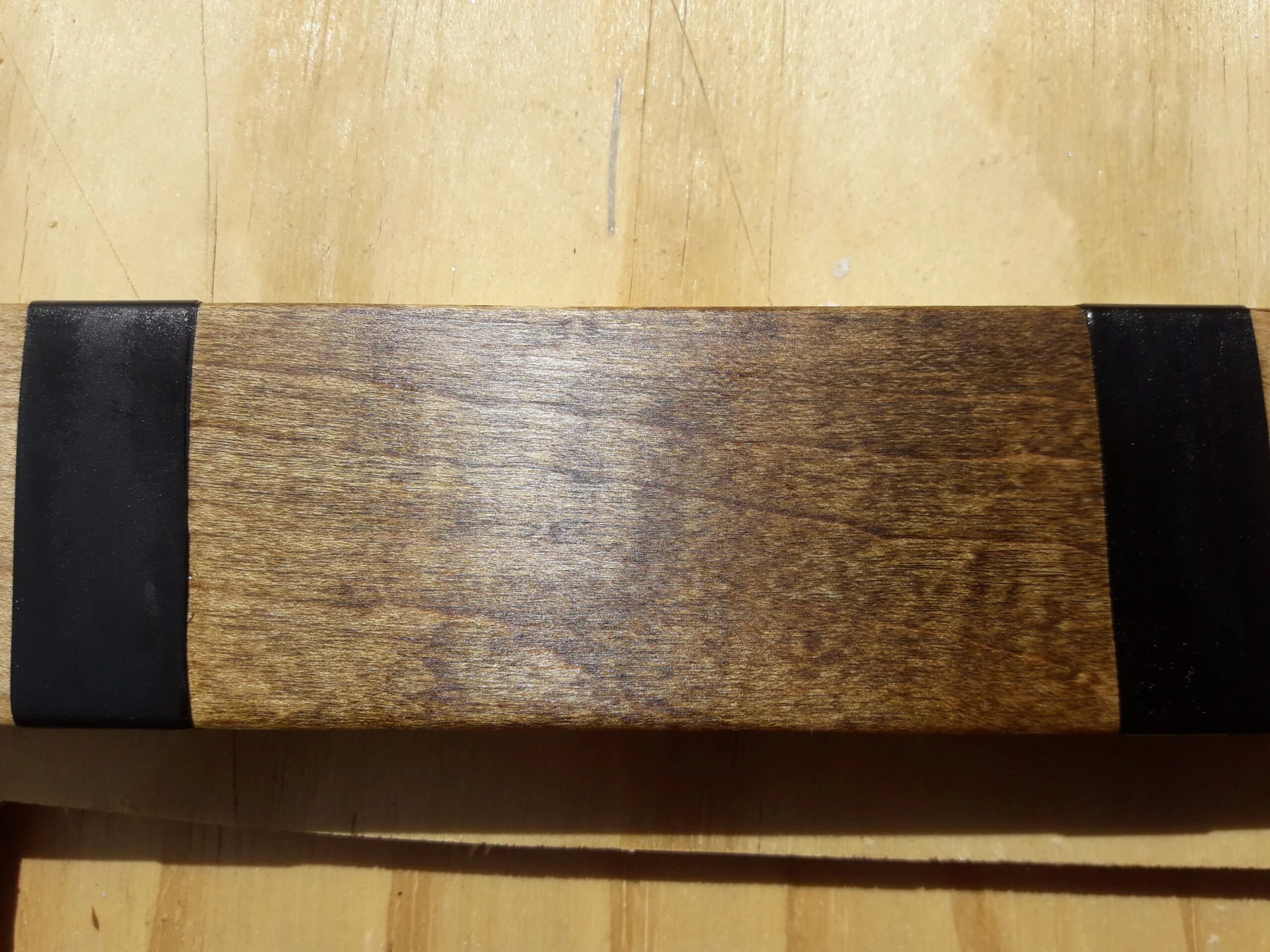 birch tar oil heated on sugar maple 180 grit